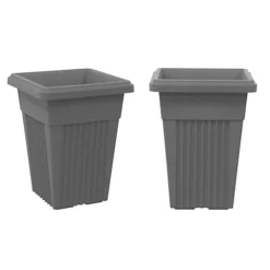 Simpa 2PC Dark Grey Sovereign Pillar Upright Planters 32cm Dia -Draper Tool Shop simpa 2pc dark grey sovereign pillar upright planters 32cm dia5059331216944 02c MP
