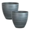 Simpa 2PC Grey Serenity Rings Plastic Planters 38cm (Dia). -Draper Tool Shop simpa 2pc grey serenity rings plastic planters 38cm dia 5059331202145 01c MP