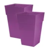 Simpa 2PC Moda Milano 28L Aubergine Plastic Planters. -Draper Tool Shop simpa 2pc moda milano 28l aubergine plastic planters 5059331201841 01c MP