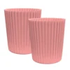 Simpa 2PC XL Pink Wave Plastic Planters. -Draper Tool Shop simpa 2pc xl pink wave plastic planters 5059331202268 01c MP