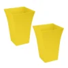 Simpa 2PC Yellow Large Milano Plastic Planters. 2 Simpa 2PC Yellow Large Milano Plastic Planters. -Draper Tool Shop simpa 2pc yellow large milano plastic planters 5059331201766 01c MP