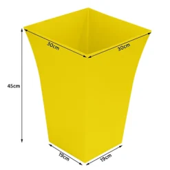 Simpa 2PC Yellow Large Milano Plastic Planters. -Draper Tool Shop simpa 2pc yellow large milano plastic planters 5059331201766 03c MP