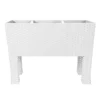 Simpa 33L White Rectangular Plastic Rattan Trough Planter. -Draper Tool Shop simpa 33l white rectangular plastic rattan trough planter 5059331202107 01c MP