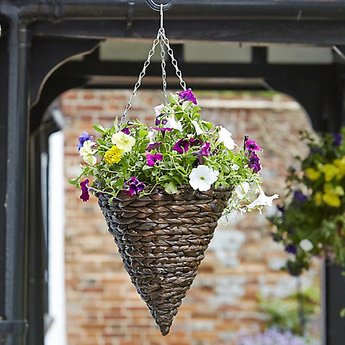 Smart Garden Hyacinth Natural Cone Hanging Basket, 35cm 4 Smart Garden Hyacinth Natural Cone Hanging Basket, 35cm - Image 2