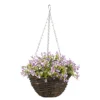 Smart Garden Pansy Artificial Lilac & Green Round Plastic Hanging Basket, 25cm -Draper Tool Shop smart garden pansy artificial lilac green round plastic hanging basket 25cm5050642019194 02c bq