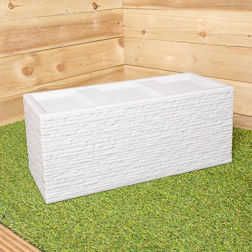 Stone Coloured Slate Effect Trough Garden Planter 60cm W X 25.5cm H X 25cm D 5 Stone Coloured Slate Effect Trough Garden Planter 60cm W X 25.5cm H X 25cm D - Image 3
