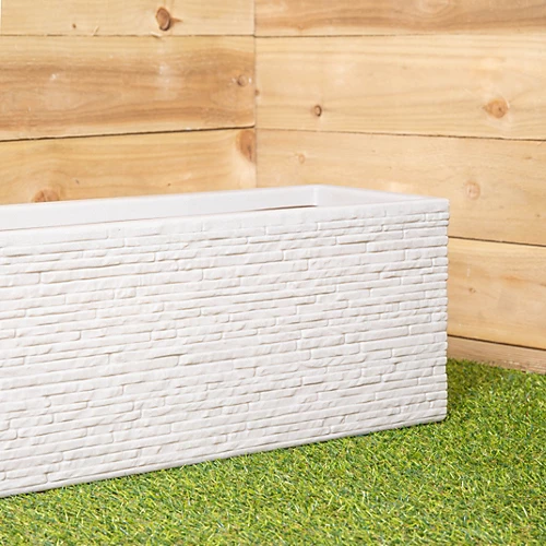 Stone Coloured Slate Effect Trough Garden Planter 60cm W X 25.5cm H X 25cm D 6 Stone Coloured Slate Effect Trough Garden Planter 60cm W X 25.5cm H X 25cm D - Image 4