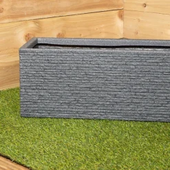 Strata Ash Slate Effect Trough 60cm W X 25cm D X 25.5cm H -Draper Tool Shop strata ash slate effect trough 60cm w x 25cm d x 25 5cm h5060907229657 03c MP
