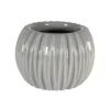 Stylish Ceramic Grey Ribbed Orchid Pot. Indoor Use. W18.3 Cm. -Draper Tool Shop stylish ceramic grey ribbed orchid pot indoor use w18 3 cm 5056519204779 01c MP