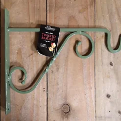 Tom Chambers Heavy Duty Handcrafted Metal 35cm Sage Green Twisted Wall Bracket Hook For Hanging Basket Planter Bird Feeder -Draper Tool Shop tom chambers heavy duty handcrafted metal 35cm sage green twisted wall bracket hook for hanging basket planter bird feeder5060559856768 03c MP