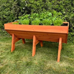 Veg-Trough Large Wooden Raised Vegetable Bed Planter -Draper Tool Shop veg trough large wooden raised vegetable bed planter5060266591334 03c MP