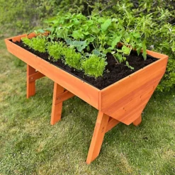 Veg-Trough Large Wooden Raised Vegetable Bed Planter -Draper Tool Shop veg trough large wooden raised vegetable bed planter5060266591334 04c MP