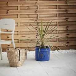 Verve Barcău Blue Ceramic Round Plant Pot (Dia)30cm -Draper Tool Shop verve barcau blue ceramic round plant pot dia 30cm5059340327730 01i
