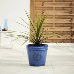 Verve Barcău Blue Ceramic Round Plant Pot (Dia)32cm -Draper Tool Shop verve barcau blue ceramic round plant pot dia 32cm5059340327792 01i