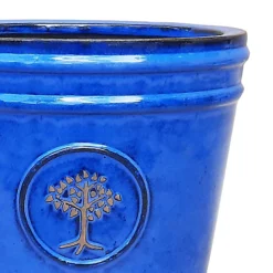 Verve Barcău Blue Ceramic Round Plant Pot (Dia)32cm -Draper Tool Shop verve barcau blue ceramic round plant pot dia 32cm5059340327792 36c