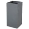 Verve Durdica Dark Grey Slate Effect Plastic Square Plant Pot (Dia)40cm -Draper Tool Shop verve durdica dark grey slate effect plastic square plant pot dia 40cm3663602700258 01bq