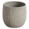 Verve Kulun Beige Knitted Effect Fibreclay Circular Plant Pot (Dia)29cm -Draper Tool Shop verve kulun beige knitted effect fibreclay circular plant pot dia 29cm5059340327693 02c