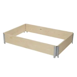 Verve Large Pine & Steel Rectangular Raised Bed Kit 0.96m²