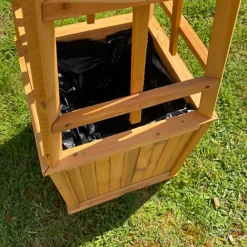 Wooden Garden Obelisk Planter With Liner (Set Of 2) -Draper Tool Shop wooden garden obelisk planter with liner set of 2 5060266596346 04c MP