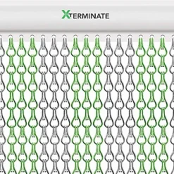 Xterminate Aluminium Fly Blind Door Screen Chain Curtain Silver And Green With Spare Chains For Buisness And Home -Draper Tool Shop xterminate aluminium fly blind door screen chain curtain silver and green with spare chains for buisness and home5056411318628 03c MP