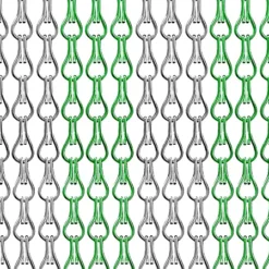 Xterminate Aluminium Fly Blind Door Screen Chain Curtain Silver And Green With Spare Chains For Buisness And Home -Draper Tool Shop xterminate aluminium fly blind door screen chain curtain silver and green with spare chains for buisness and home5056411318628 04c MP