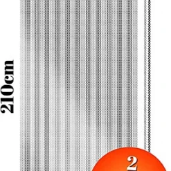 Xterminate Aluminium Fly Blind Door Screen Chain Curtain Silver And Grey With Spare Chains, For Buisness And Home -Draper Tool Shop xterminate aluminium fly blind door screen chain curtain silver and grey with spare chains for buisness and home5056411318604 02c MP