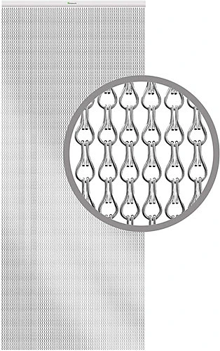 Xterminate Aluminium Fly Blind Door Screen Chain Curtain Silver With Spare Chains & Fixtures, For Buisness And Home 3 Xterminate Aluminium Fly Blind Door Screen Chain Curtain Silver With Spare Chains & Fixtures, For Buisness And Home