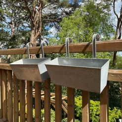 Zinc Balcony Hanging Planters (Set Of 2) -Draper Tool Shop zinc balcony hanging planters set of 2 5060266597480 02c MP